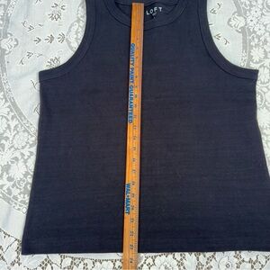 LOFT womens cotton Classic Black Tank Top size large. NEW
